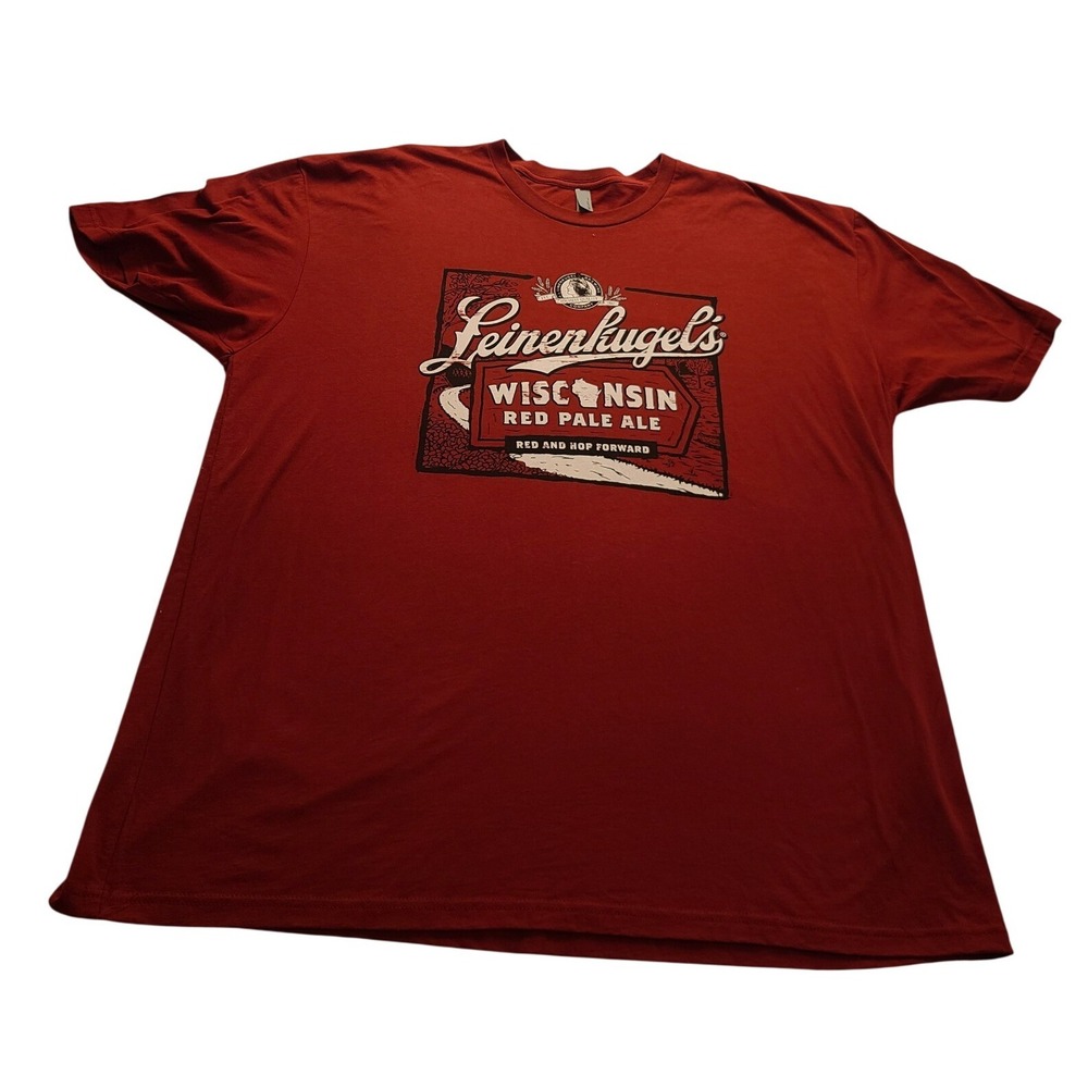 Leinenkugels Wisconsin Red Pale Ale Shirt Men's 3XL Red Graphic Tee Next Level